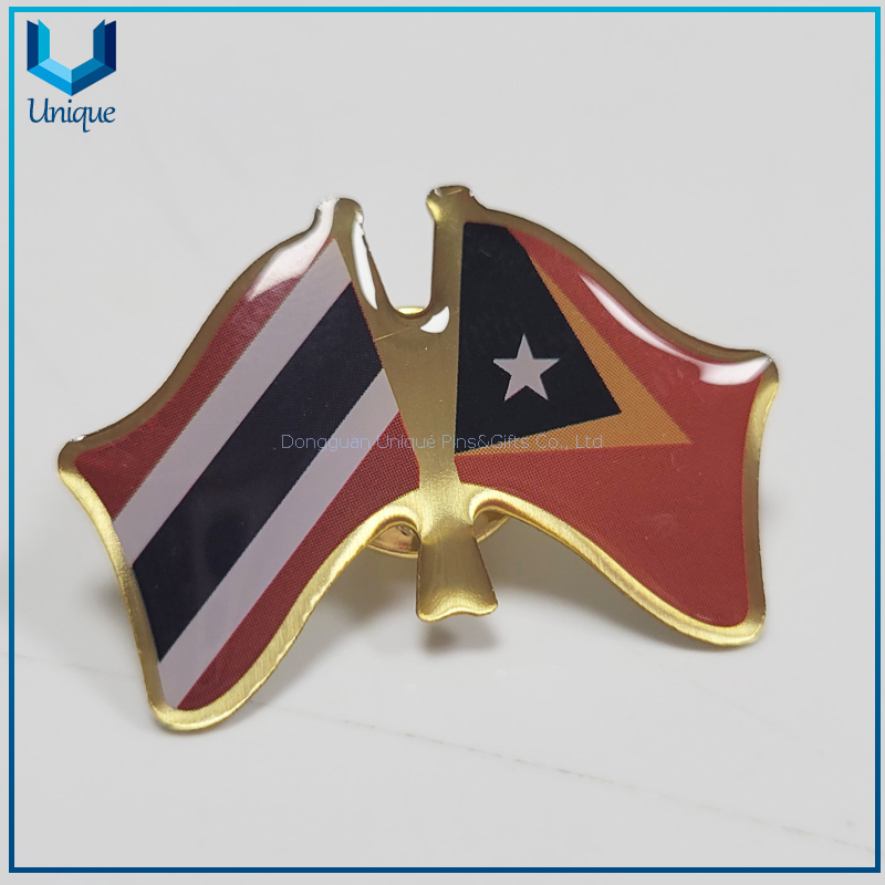 Custom Thailand dual flag offset pin