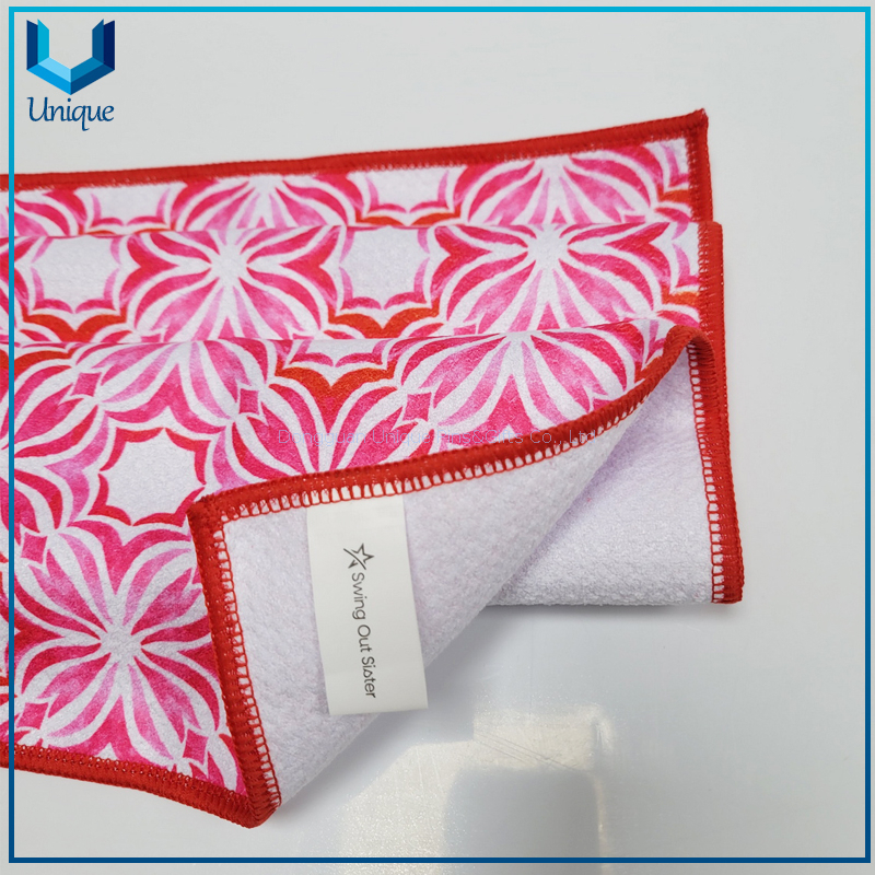 Printing Logo White Golf Towel, Customize Logo Sport Waffle Microfiber Sport Towel ，Golf towel