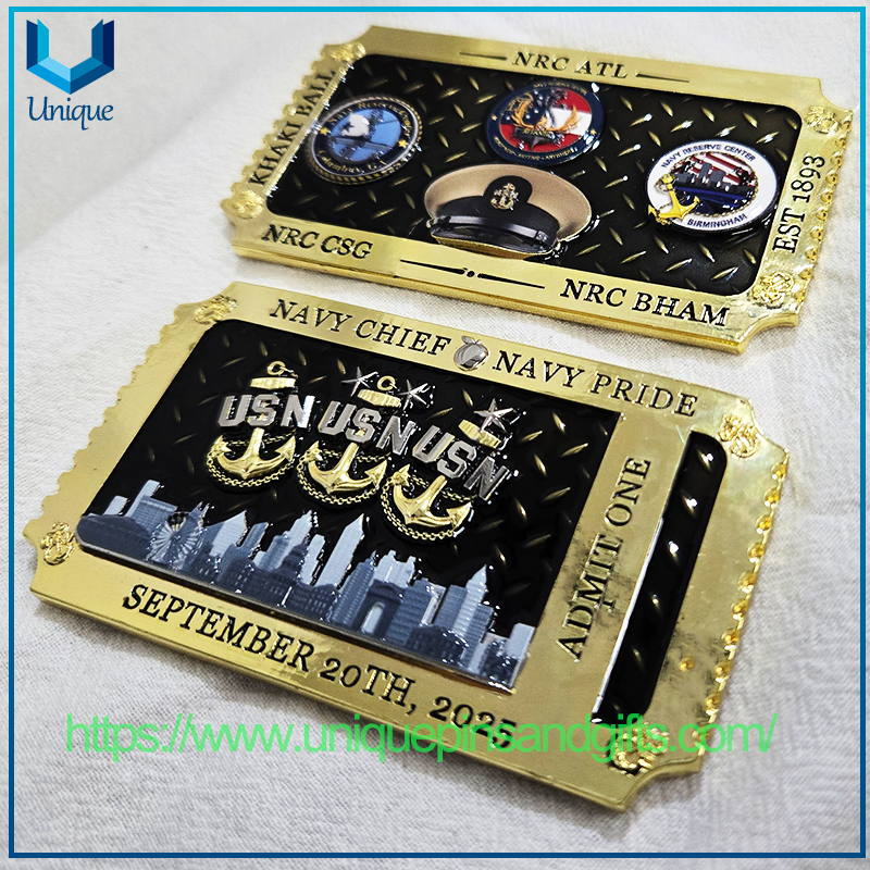 Customized Design Metal Commemorative Coin USN NAVY CHIEF Navy Pride American Maritime Commemorative Coin