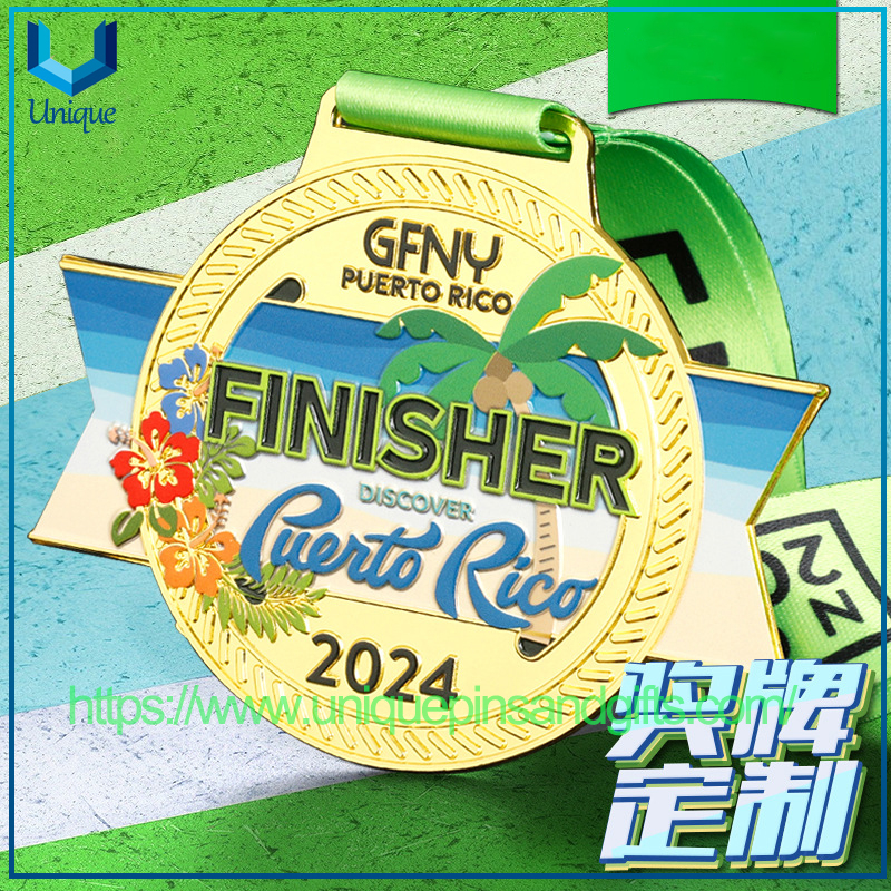 Customized Zinc Alloy Color-printed Medal Sports Events Running Competitions Marathons Events Metal Awards Medal