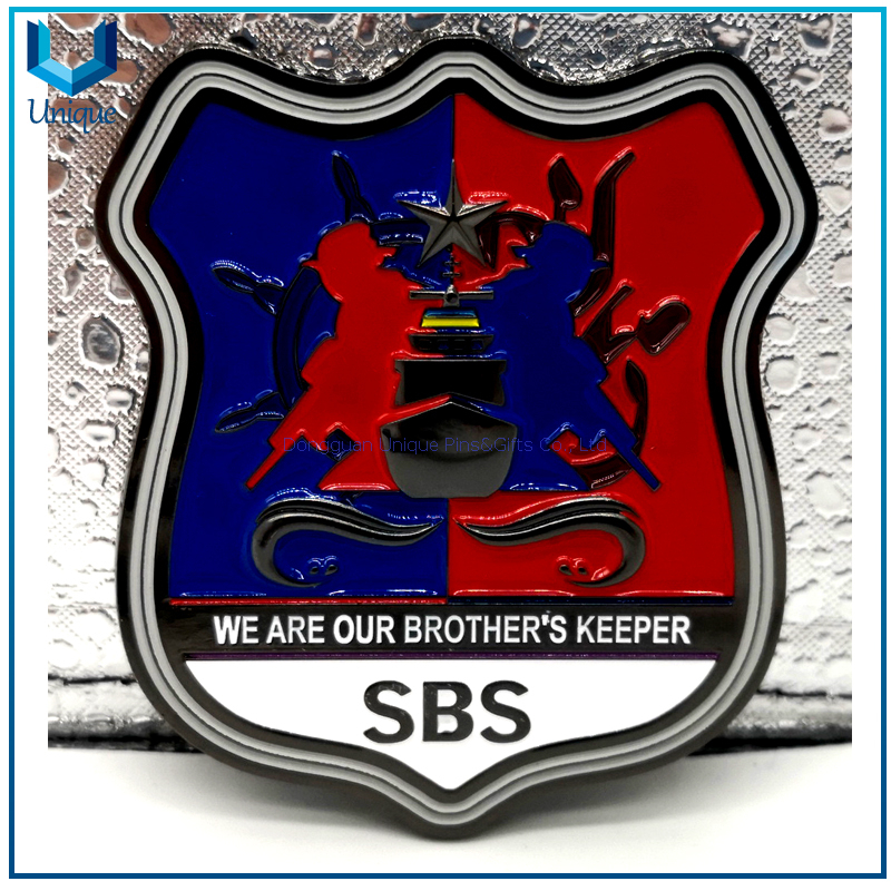 Challenge Coin Factory, Custom Design Coin, SBS Coin, Military 3D Coin in Soft Enamel, Police Coin, Medal coin in Black Nickel
