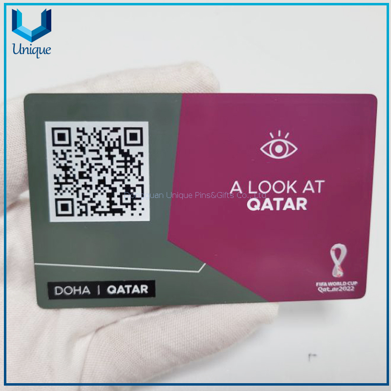 Cutsom Metal card with QR code printing，Custom card