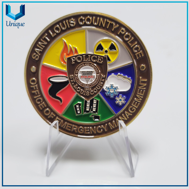 Custom Metal Police Commemorative Coin in Soft Enamel 2.25 Inch,Army Navy Metal Commemorative Coins,soft Enamel Metal Coin 