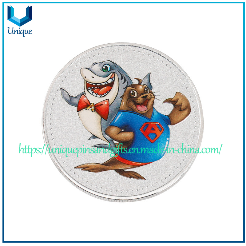 Customized Design 3D Military Carton Creative Coin, Mirror Coins, Gold/Sliver Army Navy Sports Goverment Metal Commemorative Coin