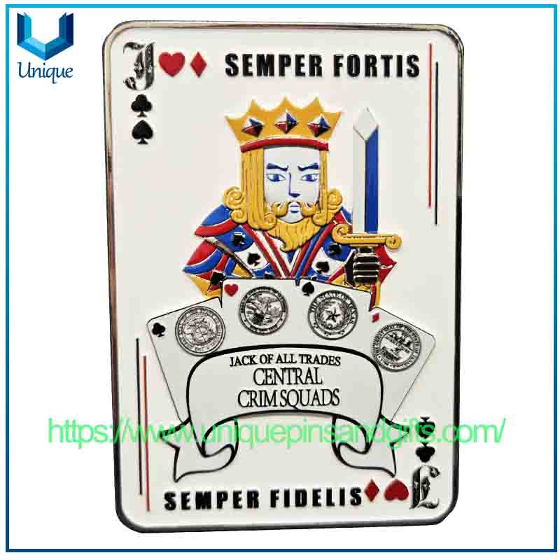 Custom Creative Design USA Navy Poker Coin