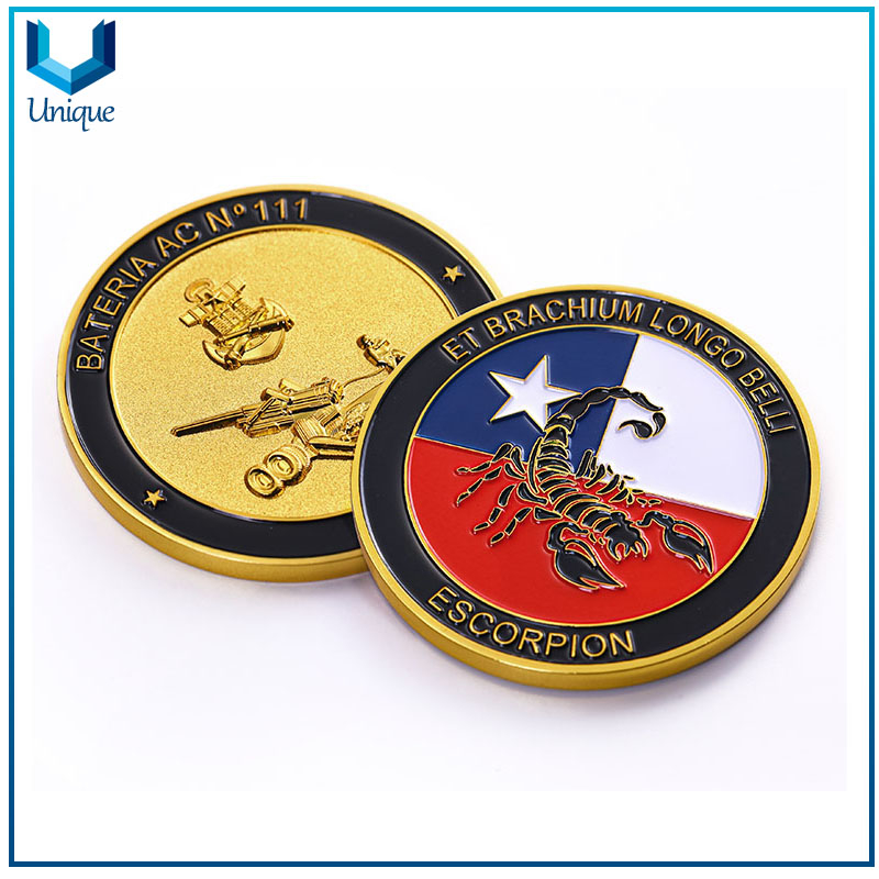 Excellence award Coin, Commande Coin, 3D diamond Edge Cutting coin,soft cloisonne Coin, Gold Military Coin