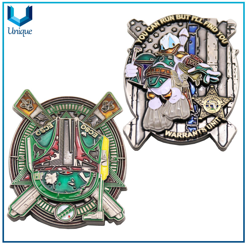 ECSO Creative Coin, Soft Enamel 3D Coin, Military, Army, Police coin, Customize Novelty Souvenir Medal Coin