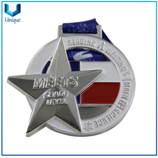 Science / Math Competition 3D Medal, Honor Award Medal, Science, Customize Design Metal Medal with Ribbon