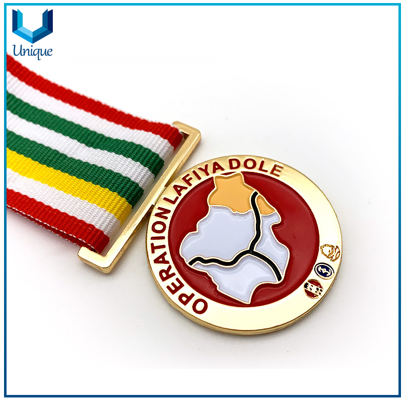 Customize Medal Factory, Nigerial Military Medal, Gold Honor Medal for Sounvenir Events, Wholesale Medal Coin