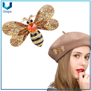 Fashion Jewelry Rhinstone Hat Pin, Metal brooches with Diamond, Cat's eye Swan brooches,elegant Crystal Garment Brooch