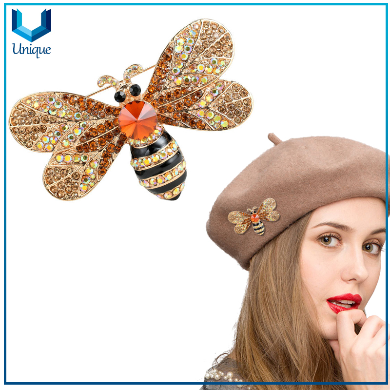 Fashion Jewelry Rhinstone Hat Pin, Metal brooches with Diamond, Cat's eye Swan brooches,elegant Crystal Garment Brooch