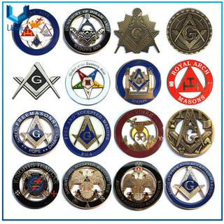 Customize Metal Badge, Cutout Lapel Pin,3D Metal Emblem, Mason Freemason Decorations Badges Custom Masonic Lapel Pin 