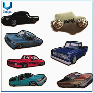 Racing Car Lapel Pin,Customize Metal Crafts Manufacturer, Die Struck Offset Silk Printing Lapel Pin with Epoxy