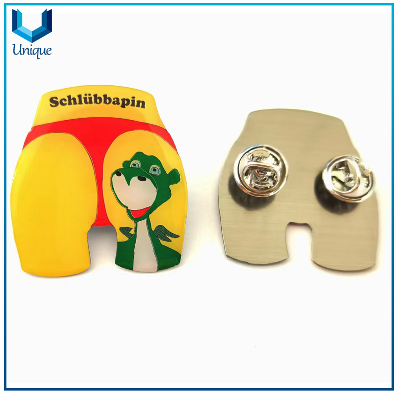 Metal Dinausor Lapel Pin, Cartoon Pins, Fashion Animal Emblem for Gifts, Souvenir Brooch for Promotion, Offset Printing Pin Badge 