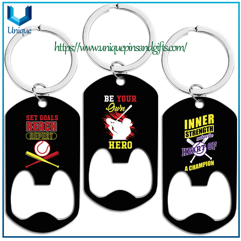 Custom Fashion Key Shape Decoration Keychain Promotional Gift Souvenir Coins Metal Beer Bar Wine Corkscrew Bottle Opener Metal Keychain