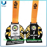 Custom Polish PZPN Sports Event Metal Medals with Ribbon