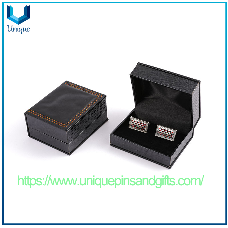 PU Leather Cufflink Gift Box In Available Stock