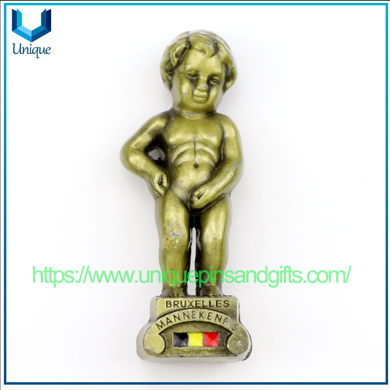 Custom Design Belgium Brussels Tourist Souvenirs 3D Metal Fridge Magnets