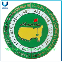 New Scorecard Golf Ball Marker Master's Tournament Scorecard Golf Ball Mark