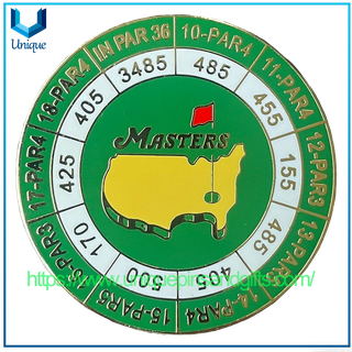 New Scorecard Golf Ball Marker Master's Tournament Scorecard Golf Ball Mark