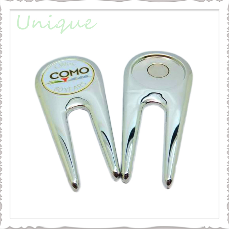 Die Cast Zinc Alloy Golf Divot Tool with Customize Design Ballmarker Logo, Factory Wholesale Golf Accessories for Gifts