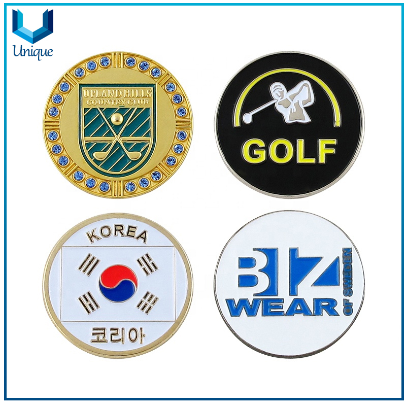 Custom Metal Magnetic Golf Ball Marker,Golf Divot Tool Ballmarker, Hatclip Ballmarker
