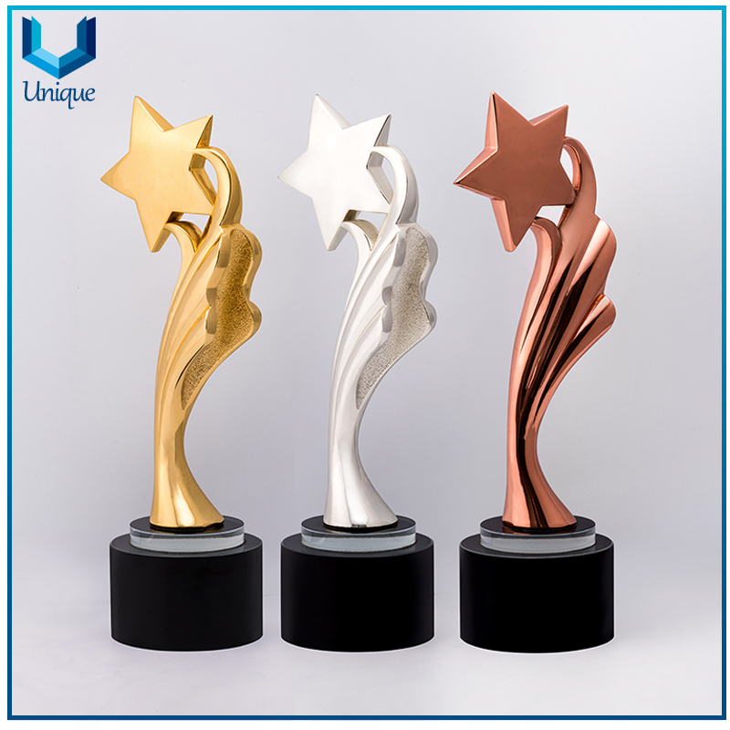 Customize Metal Trophy, Souvenir Honor Award Star Medal trophy in Gold-5