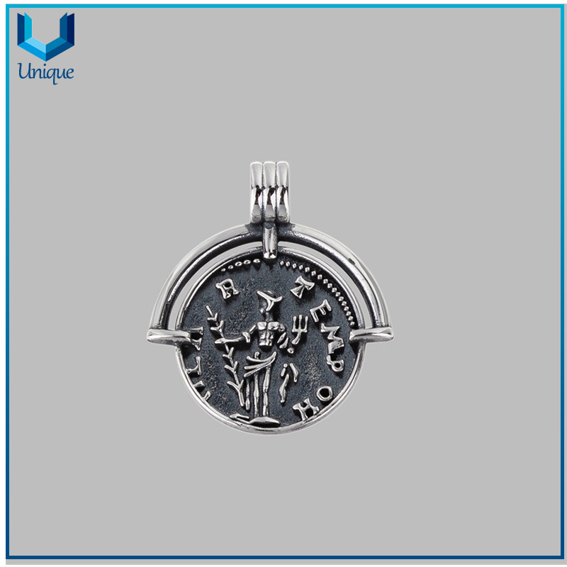 Antique Plating 925 Silver Pendant, Customize 3D 925 Sterling Silver Charming Necklace Pendant 