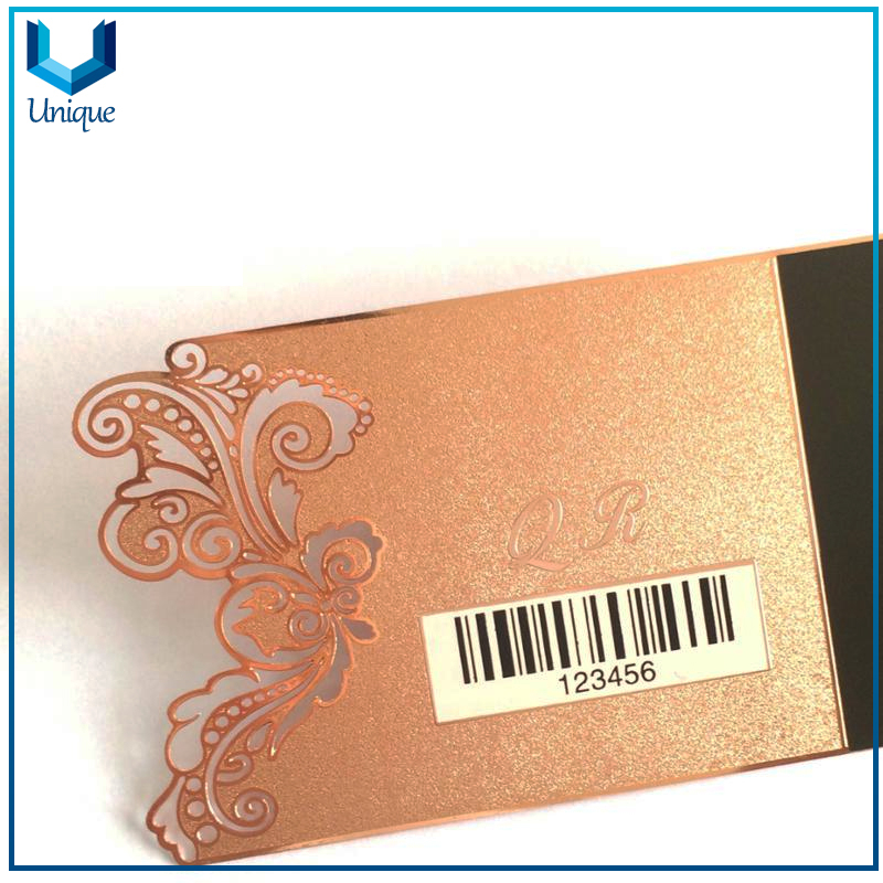 Factory Wholesale Customize Metal Business Card, Copper Plating Mirror finishing Luxury Membership Card, High Quality Metal ID Card