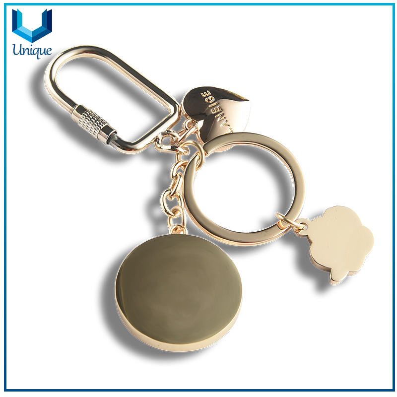Customize Fashion Metal Keychain, Creative Best Sell Promotional Gifts, Fancy Gold Keychain for Decoration