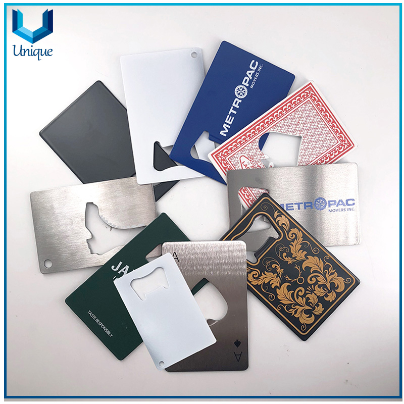 Custom Promotion Gifts Printing Blank Personalized Fashion Credit Card Bottle Opener, Engraved Logo Credit Card Wallet Beer Bottle Opener 