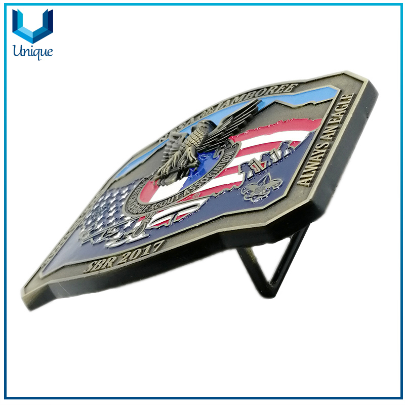 Nathional Eage SBR Metal Buckle, Customize Design 3D Antique Belt Buckle for Police, Military Honor Souvenir Gifts