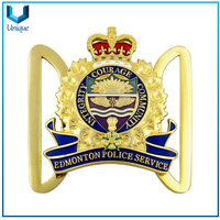 Customize Crown Waist Buckle, Gold Military Police 3D Buckle, High Quality Enamel Leather Belt Buckle for Promotional Gifts