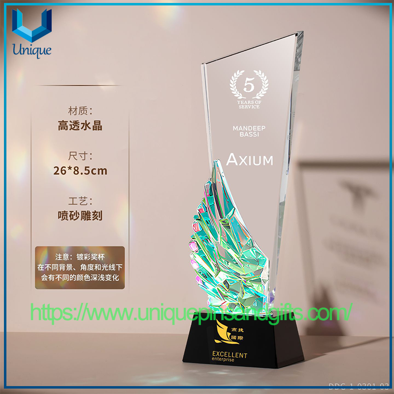 Customized K9 Crystal Trophies Crystal Trophy for Outstanding Employees Sales Elite Trophy Excellent Designer Trophy