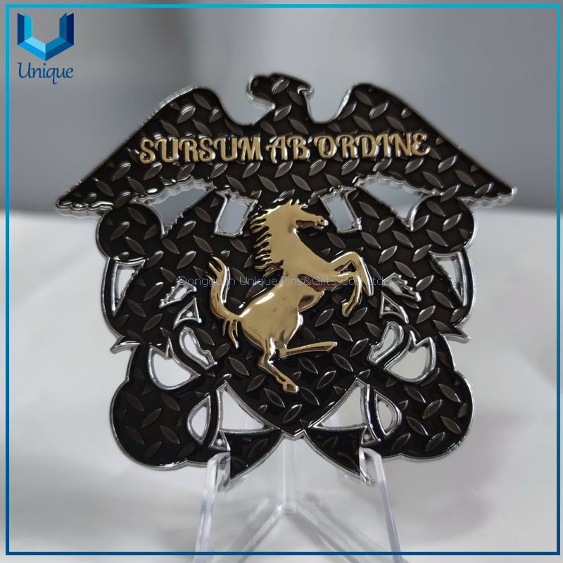 High Quality 3D Two Tone Challenge Coin, USA LDO Nickel+Gold Anchor Commemorative Coin For Souvenir Gifts