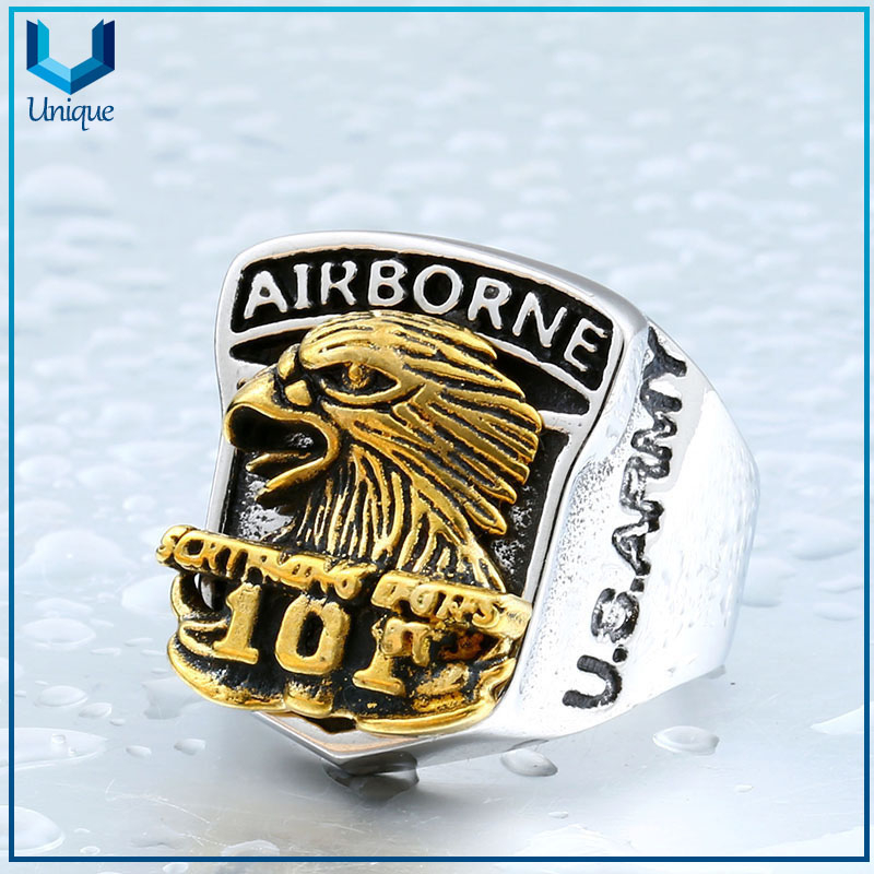 OEM ODM European and American jewelry Retro Eagle Wings Animal Design Rings For Men