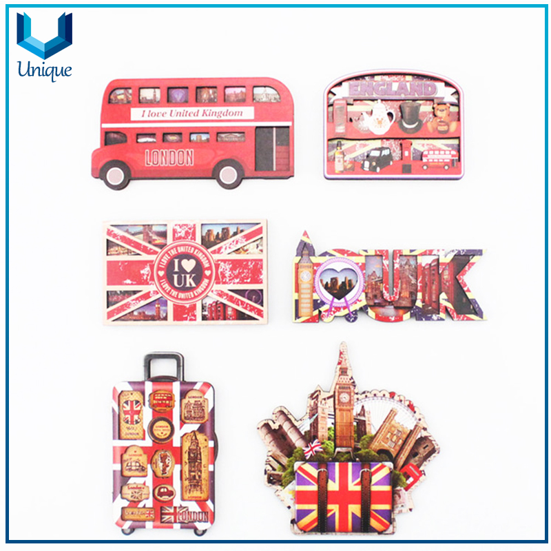 OEM 3D design refrigerator home decoration travel souvenir UK cities fridge magnet003-03