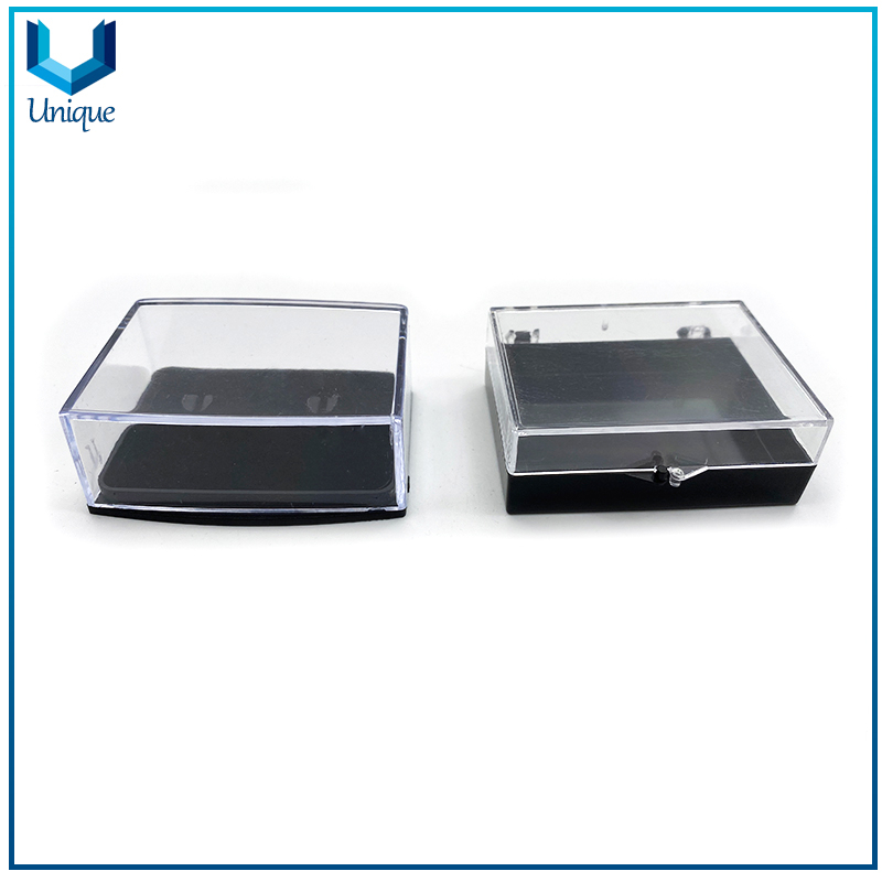 wholesale custom coin plastic acrylic display case card box clear small acrylic jewelry coins storage gift box
