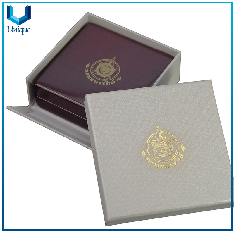 Custom Design Wholesale Wooden Medal Gold Box Coin Capsule Box