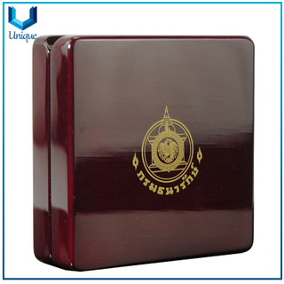 Custom Design Wholesale Wooden Medal Gold Box Coin Capsule Box