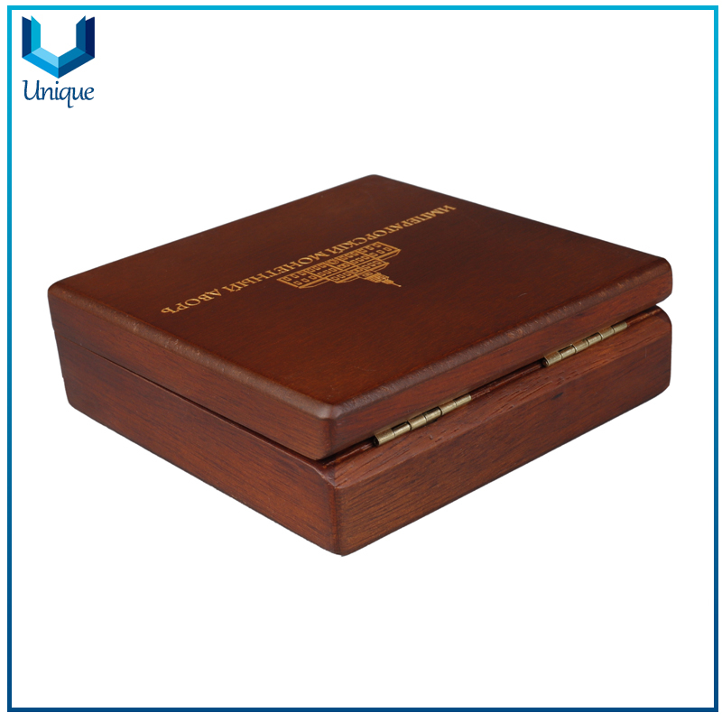Factory custom size solid wood medal display case wooden souvenir coin box