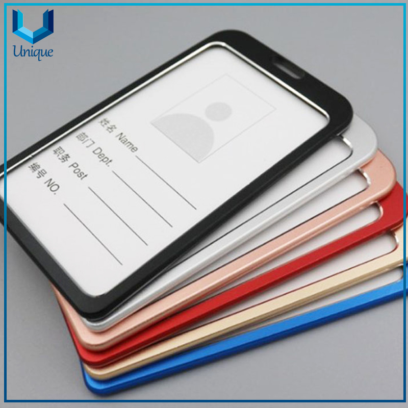 Aluminum Alloy ID Credit Name Card Badge Holder Cover Metal Zinc Alloy Business Card Holder