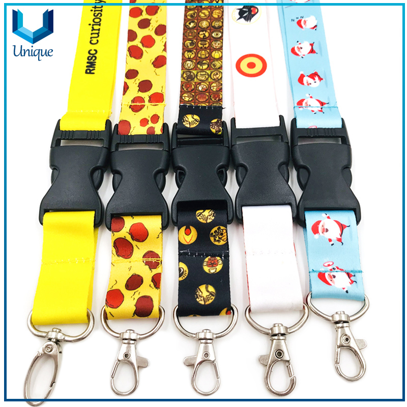 Custom Breakaway Sublimation Keychain Lanyards With Logo Custom Polyester Lanyard