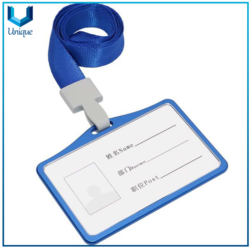 Aluminium alloy Staff id card holder worker name badge holder, ID Credit Name Card Badge Holder Cover Horizontal