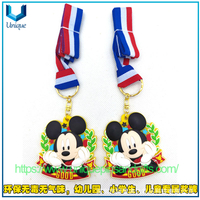 Spot-on Soft Rubber-made Children's Medal without Hurting People, Kindergarten Sports Event Medal, Cartoon-themed Children's Festival Gifts for June 1st