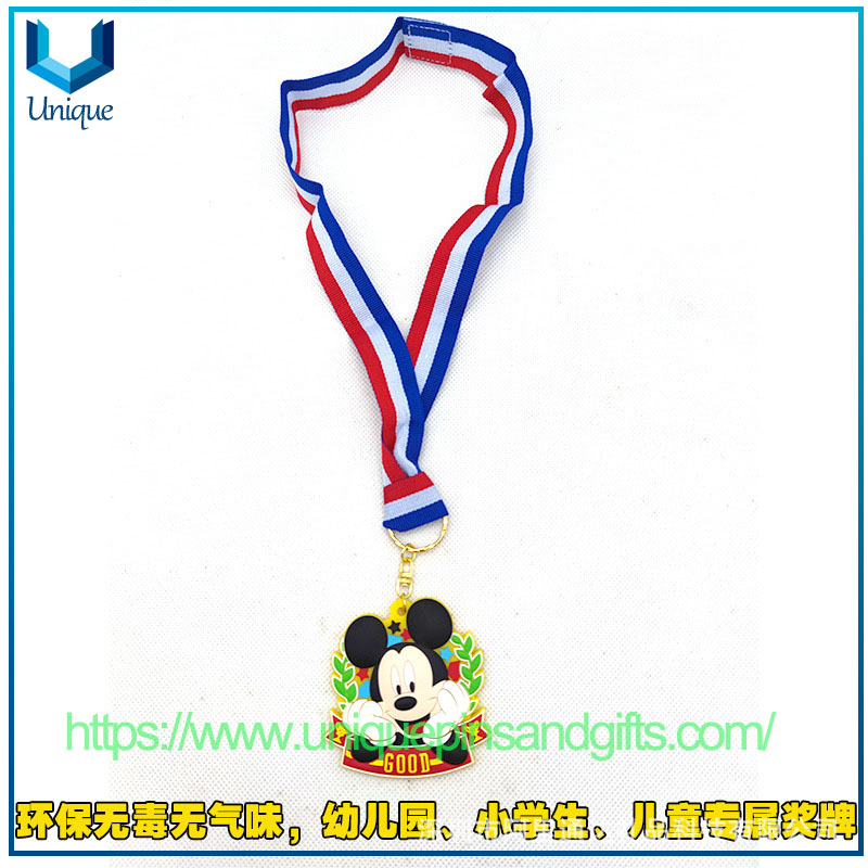 Spot-on Soft Rubber-made Children's Medal without Hurting People, Kindergarten Sports Event Medal, Cartoon-themed Children's Festival Gifts for June 1st