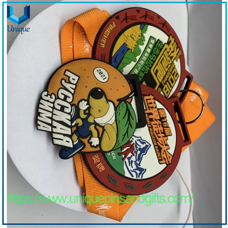 Customized PVC Medals Children's Silicone Medals Cartoon Medals Gold Medals for Marathon Hiking Competitions