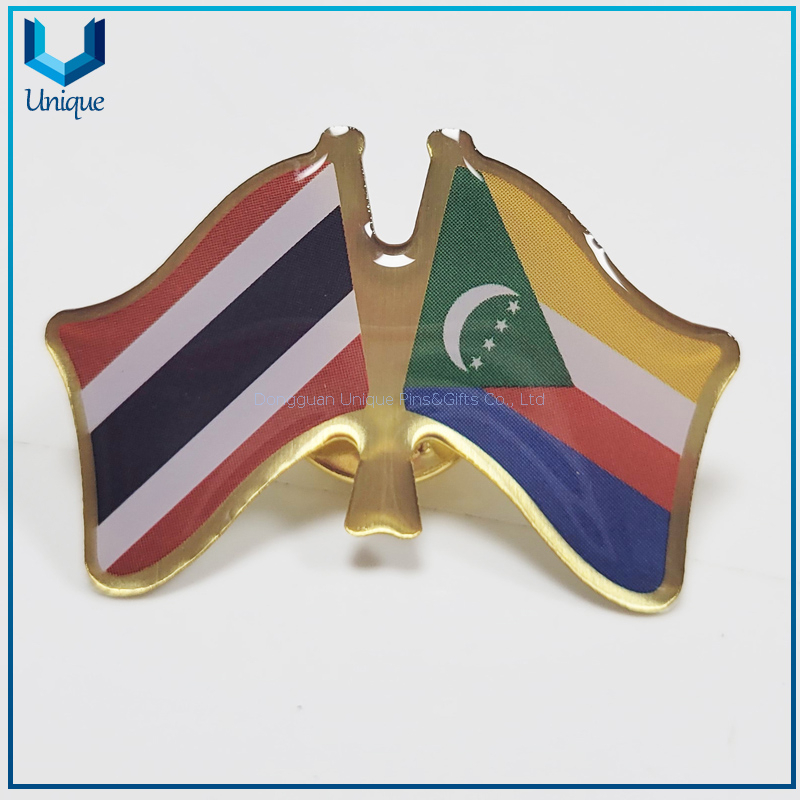 Custom Thailand dual flag offset pin