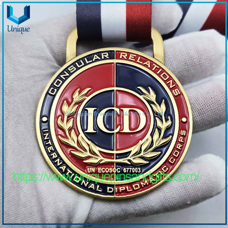 Custom ICD DIPLOMATIC CHAPLAIN COPS EX AMICITIA PAX Metal Medal (5)