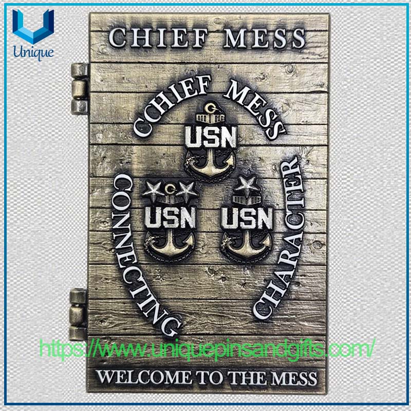 3 USA Marine Military Door Openable CHIEF MESS Souvenir Coin (16)